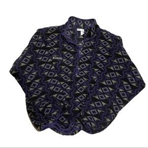 Columbia Women's Geometric Purple and Black Hoodie